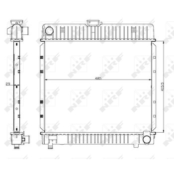 Radiador, refrigeración del motor - NFR 504250