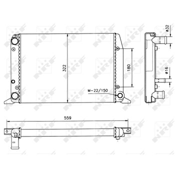 Radiador, refrigeración del motor - NFR 50514