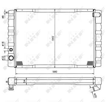 Radiador, refrigeración del motor - NFR 505402