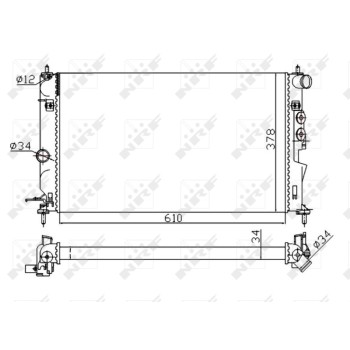 Radiador, refrigeración del motor - NFR 50563A