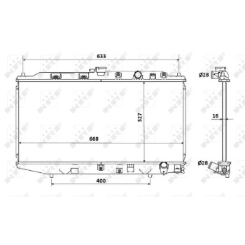 Radiador, refrigeración del motor - NFR 506728