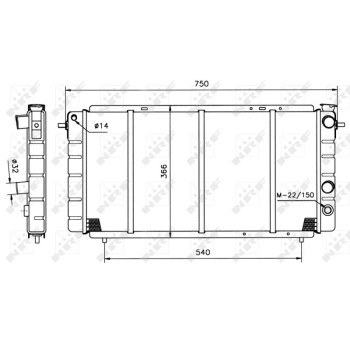 Radiador, refrigeración del motor - NFR 507333