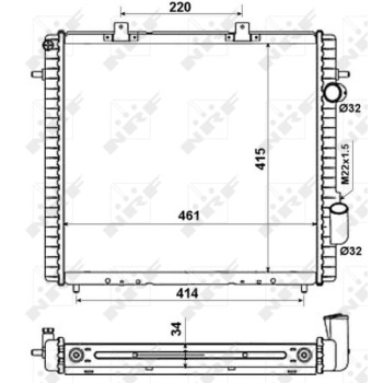 Radiador, refrigeración del motor - NFR 507359