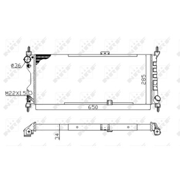 Radiador, refrigeración del motor - NFR 507522A