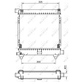 Radiador, refrigeración del motor - NFR 507662