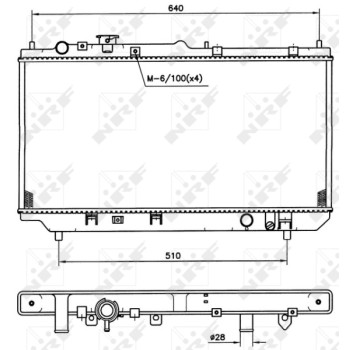 Radiador, refrigeración del motor - NFR 509511
