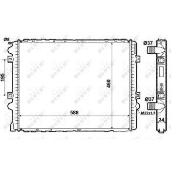 Radiador, refrigeración del motor - NFR 509710