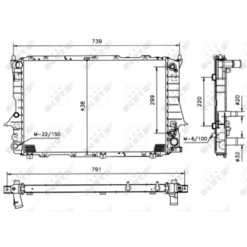 Radiador, refrigeración del motor - NFR 51319