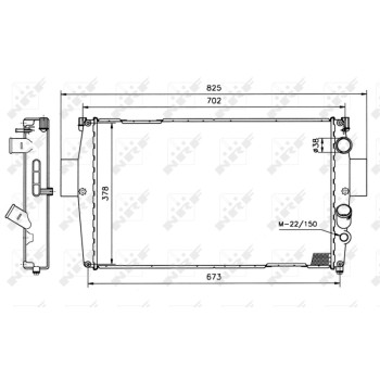 Radiador, refrigeración del motor - NFR 51538