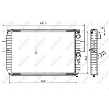 Radiador, refrigeración del motor - NFR 51564