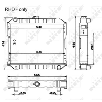 Radiador, refrigeración del motor - NFR 52038