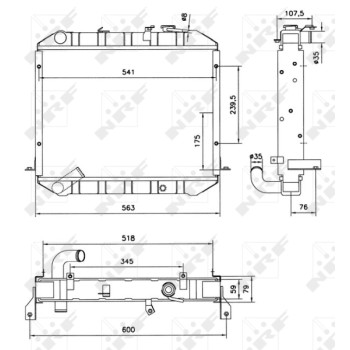 Radiador, refrigeración del motor - NFR 52073