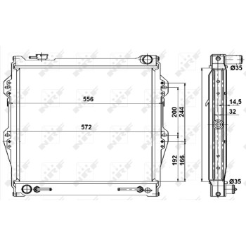 Radiador, refrigeración del motor - NFR 52091