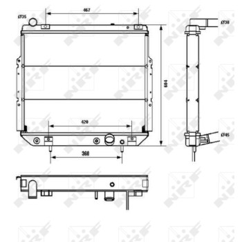 Radiador, refrigeración del motor - NFR 52232