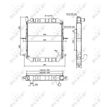 Radiador, refrigeración del motor - NFR 52244