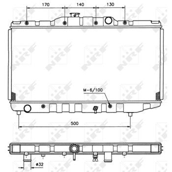 Radiador, refrigeración del motor - NFR 526711