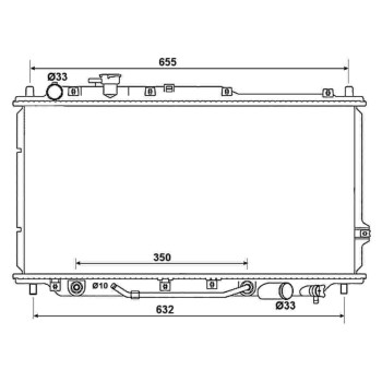 Radiador, refrigeración del motor - NFR 53033