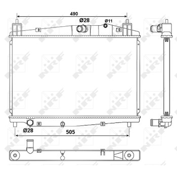 Radiador, refrigeración del motor - NFR 53059