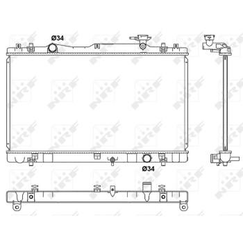 Radiador, refrigeración del motor - NFR 53062