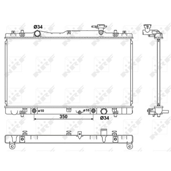 Radiador, refrigeración del motor - NFR 53063