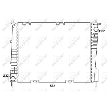 Radiador, refrigeración del motor - NFR 53125