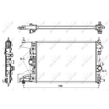 Radiador, refrigeración del motor - NFR 53153