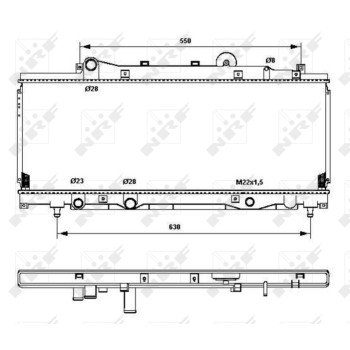 Radiador, refrigeración del motor - NFR 53202