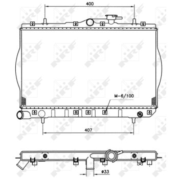 Radiador, refrigeración del motor - NFR 53260