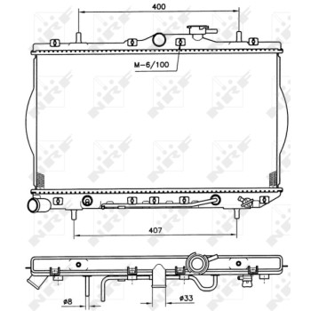 Radiador, refrigeración del motor - NFR 53261