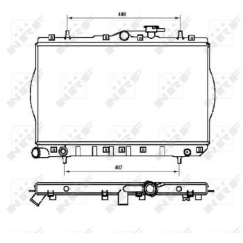 Radiador, refrigeración del motor - NFR 53262