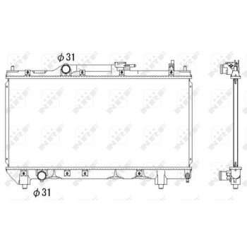 Radiador, refrigeración del motor - NFR 53266