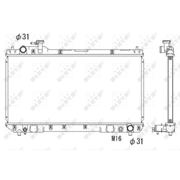 Radiador, refrigeración del motor - NFR 53275