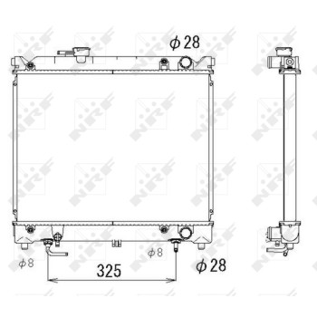 Radiador, refrigeración del motor - NFR 53280