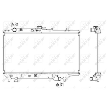 Radiador, refrigeración del motor - NFR 53322