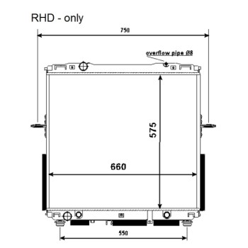 Radiador, refrigeración del motor - NFR 53368