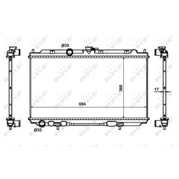 Radiador, refrigeración del motor - NFR 53386
