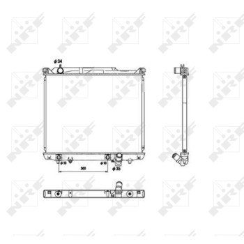 Radiador, refrigeración del motor - NFR 53576