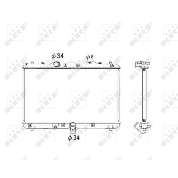 Radiador, refrigeración del motor - NFR 53579