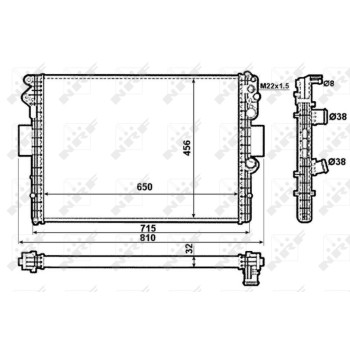 Radiador, refrigeración del motor - NFR 53612