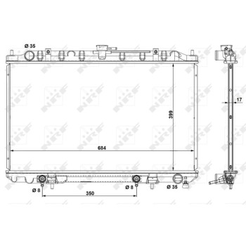 Radiador, refrigeración del motor - NFR 53693