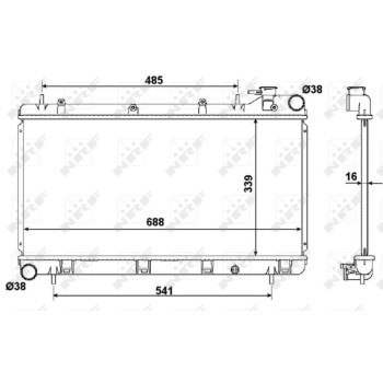 Radiador, refrigeración del motor - NFR 53696