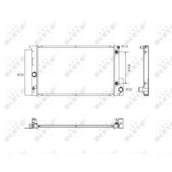 Radiador, refrigeración del motor - NFR 53766
