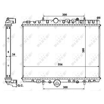 Radiador, refrigeración del motor - NFR 53787