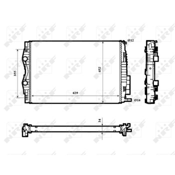 Radiador, refrigeración del motor - NFR 53843