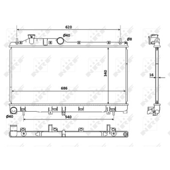 Radiador, refrigeración del motor - NFR 53929