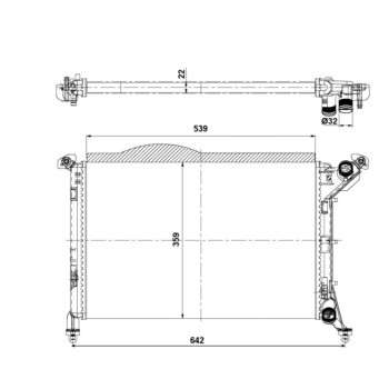 Radiador, refrigeración del motor - NFR 53969