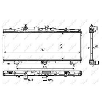 Radiador, refrigeración del motor - NFR 53983