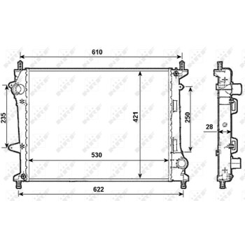 Radiador, refrigeración del motor - NFR 53987