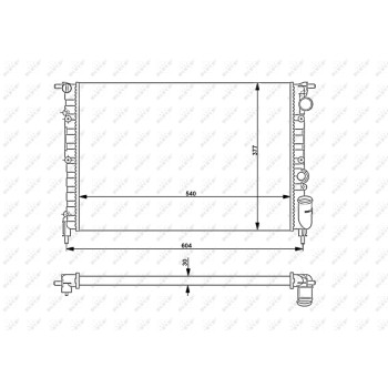 Radiador, refrigeración del motor - NFR 54706
