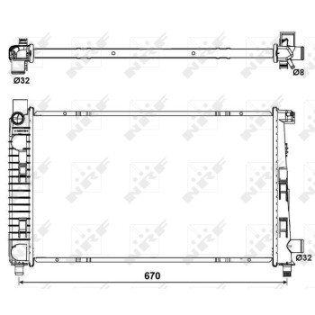 Radiador, refrigeración del motor - NFR 54719